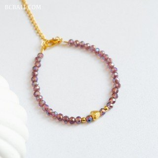 Crystal Beads Bracelet Love Charm Premium Handmade in Bali